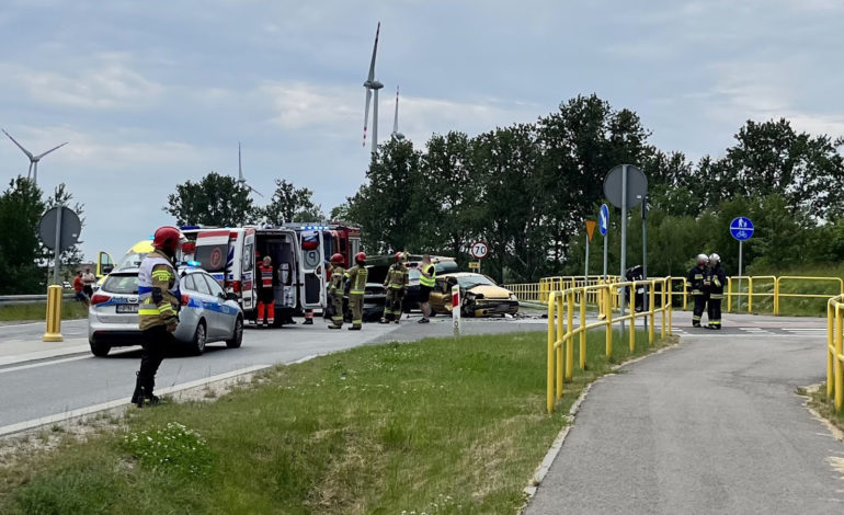 Wypadek na drodze LĘBORK – ŁEBA na wysokości Wicka