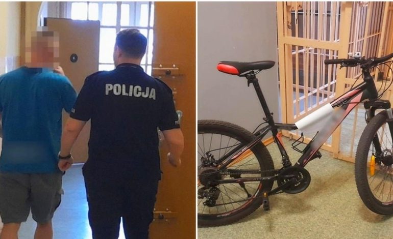  Kamery monitoringu doprowadziły do zatrzymania złodzieja roweru w Lęborku