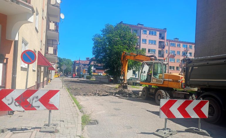  Ta ulica odmieni oblicze Lęborka. Trwają prace przy ul. Grunwaldzkiej [Zdjęcia]