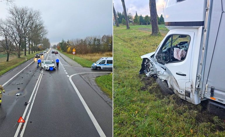 Trzy samochody zderzyły się na DK6 koło Żochowa